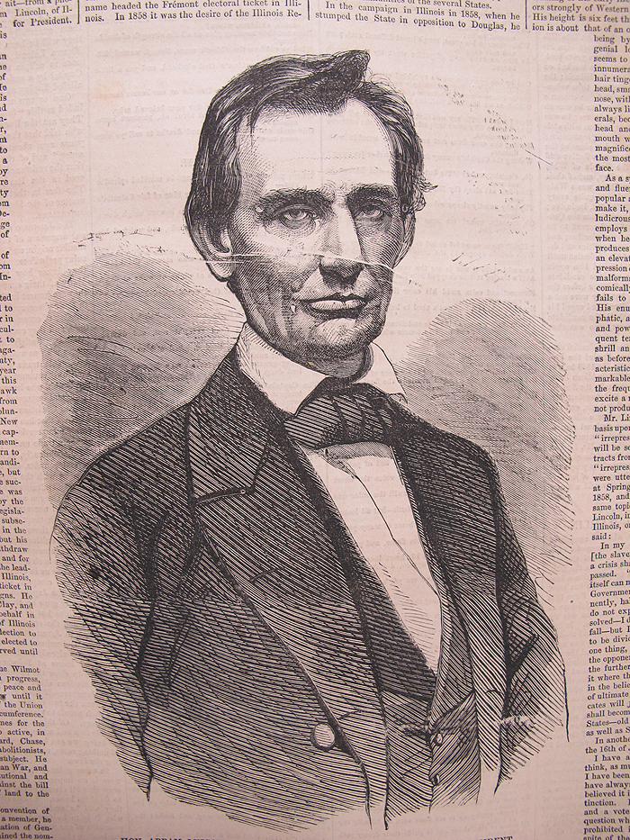 1860 Young Abraham Lincoln No Beard President Campaign Harper's Weekly