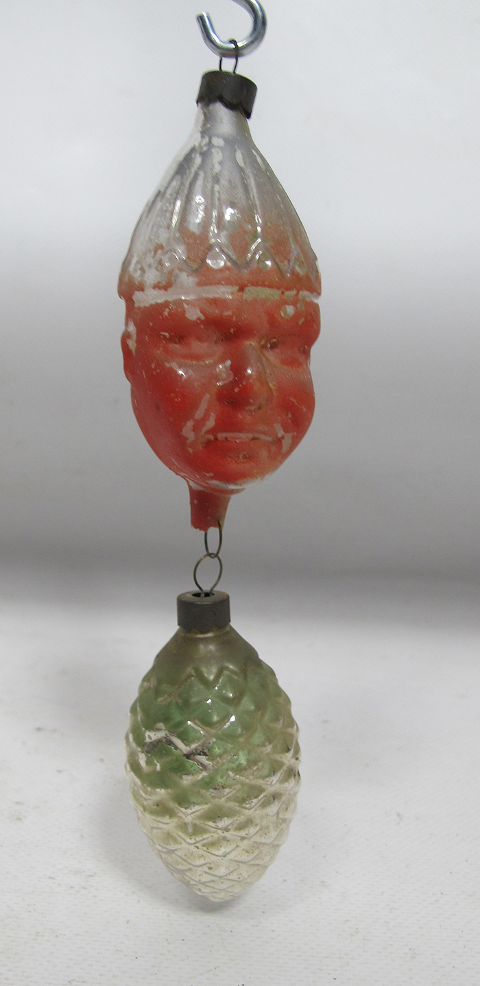 antique c1910 unsilvered blown glass double 2 face german antique c1910 unsilvered blown glass double 2 face german