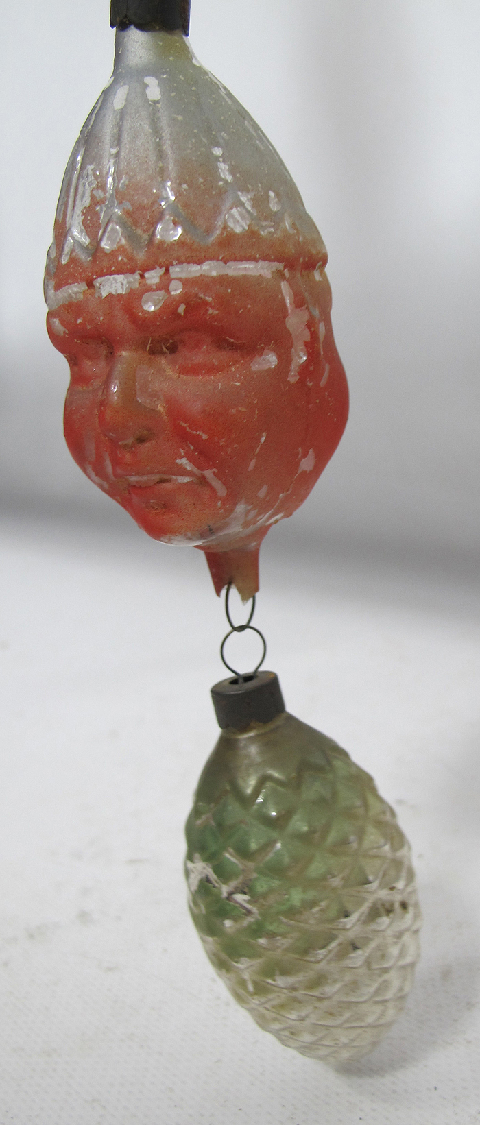 antique c1910 unsilvered blown glass double 2 face german antique c1910 unsilvered blown glass double 2 face german